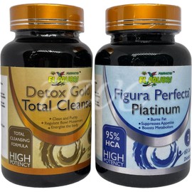 Productos El Colibri Health Set Detox Gold Total Cleanse and Figura Perfecta Platinum 30 Days Supply