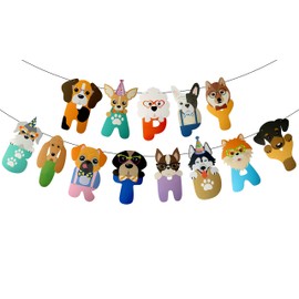 Happy Birthday Dog Letter Banner Cute Puppy Banner Supplies Birthday Party Decoration
