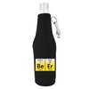 Beer Elements Beer Bottle Coolie With Opener (Black)