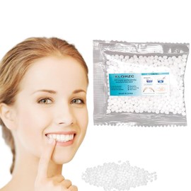 YONGDING Dental Resin Fitting Beads Teeth Repair Kit for Temporary Restoration of Missing Teeth, Plastic Heat Beads Gum Glue, Replacement Dentures, DIY Thermal Fit Beads (5g in Bag)