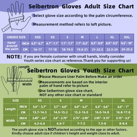 Seibertron B-A-R PRO 2.0 Signature Baseball/Softball Batting Gloves Super Grip Finger Fit for Adult Black L