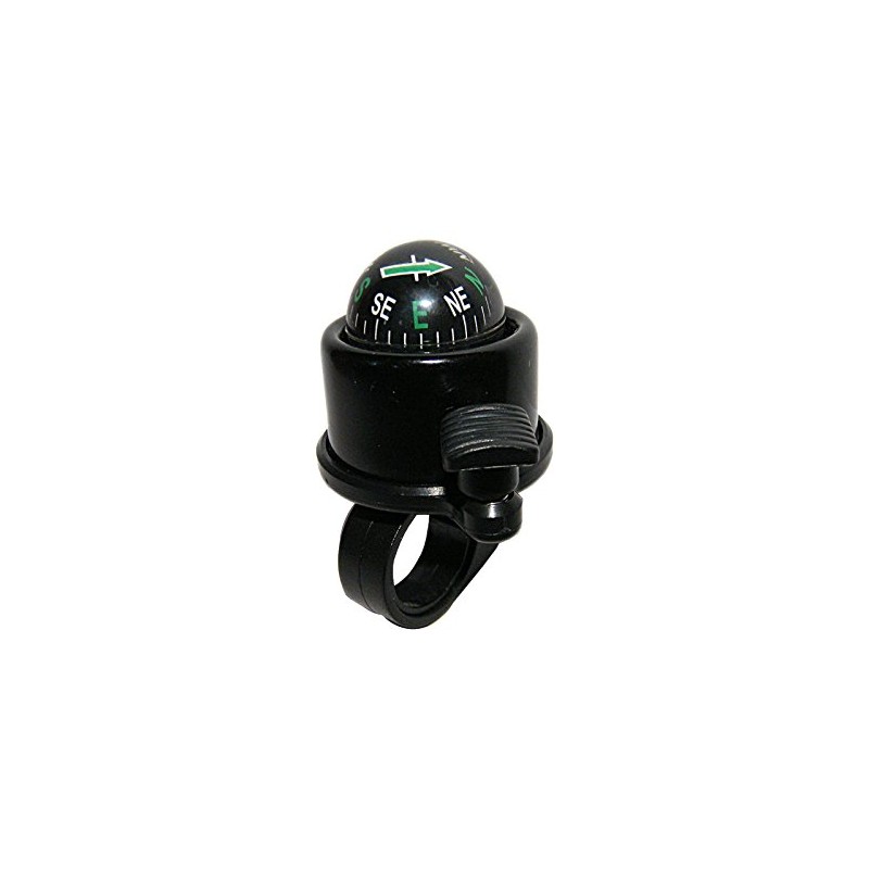 BENSON Bicycle Bell with Compass - Black or Chrome -