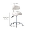 Saddle Stool Rolling Chair with Back Support,Esthetician Tattoo Dental Stool