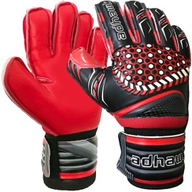 Adhawk Goalkeeper Gloves - Premium Quality Latex Palm with Finger Spine Protection & Double Layer Wristband - Premium Designed Goalie Gloves for Kids, Youth and Adult