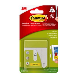Command Small Picture Mounting Strips, Picture Hangers, Pack of 12 x 2 Small, Size S, White, No Drilling Required