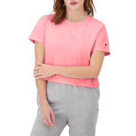 Champion, Tailgate, Comfortable Lightweight Graphic T-Shirt for Women, Marzipan Pink with Taglet, Medium