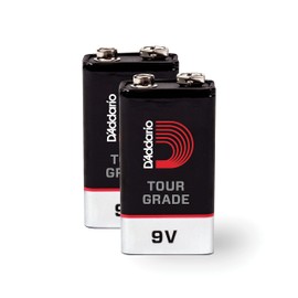 D'Addario Accessories Tour-Grade 9v Battery, 2 Pack, by D'Addario (PW-9V-02)