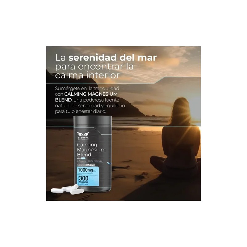 Eternal Nutrition Calming Blend Magnesio Quelado 300 Cápsulas Bisglicinato Citrato