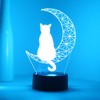 EXIGENT - Lámpara de luz LED 3D para gato y
