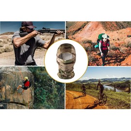 TXDAMAI Balaclava Camouflage Full Face Mask Breathable Lycra Full Face Mask Windproof Lightweight Balaclava Men Women for Running Hiking Outdoor Motorcycle Cycling Sports, brown