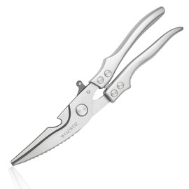 WOZWOZ Kitchen Scissors Stainless Steel Poultry Kitchen Shears Heavy Duty Professional Shears Sharp Cutting Food Chicken Bone Meat seafood Turkey Fish Vegetable for Cooking