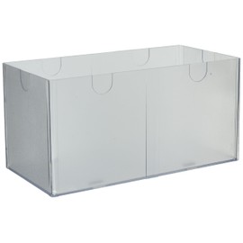 Deflecto Stackable Open Cube Organizer, Desk and Craft Organizer, Clear, Large, 6"W x 6"H x 12"D (350501)