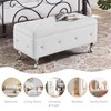 mikibama PU Faux Leather Bedroom Storage Ottoman Benches End of