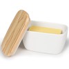 HAOTOP Porcelain Butter Dish Perfect for 4 Sticks of Butter,Butter