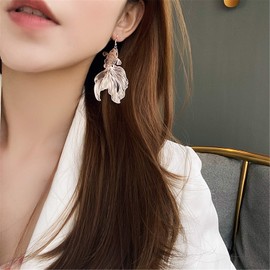 DAMLENG Unique Chic Lightweight Hollow Fish Dangle Drop Hook Earrings Charm Pink Red Asymmetry Goldfish Dangle Earrings For Women Statement Jewelry Gifts (Pink)