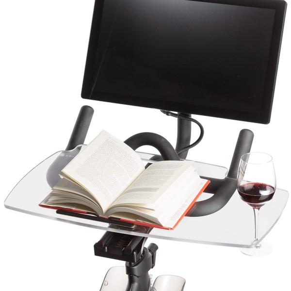TFD The SipNSpin | Compatible with Peloton Bike (Original), Made in USA - Desk Tray Holder for Laptop, Tablet, Phone, Book, & Wine Glass - Exercise Workstation | The Ultimate Peloton Accessories