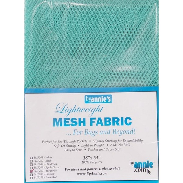 Annie Mesh Fabric Lightweight 18"x 54" Turquoise, 18" by 54"