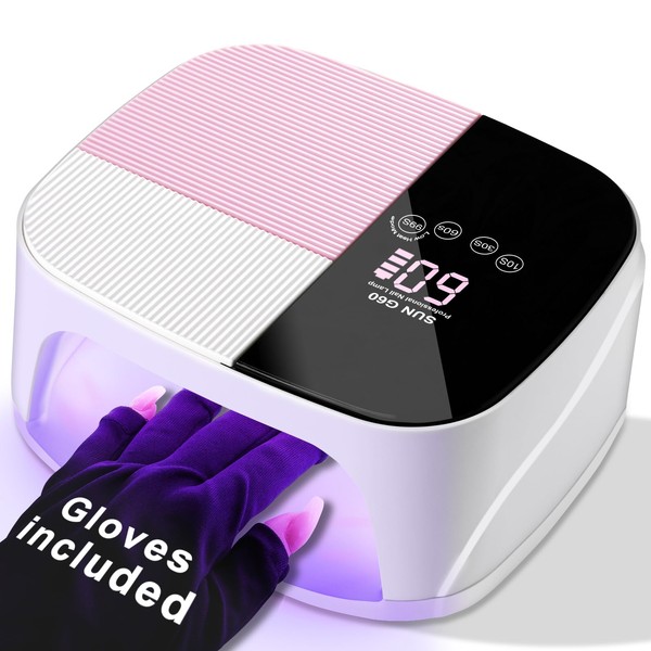UV Nail Lamp Cordless, Rechargeable UV Light for Gel Nails,