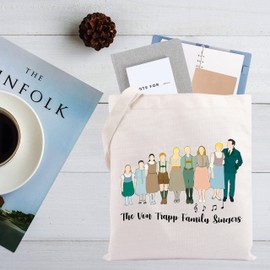CMNIM The Sound of Inspired Music Tote Bag The Von Trapp Family Singers Fan Gift for Musical Movie Lover Grocery Shoulder Bag (Family Singers TB)
