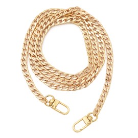 HUIANER Purse Chain with Buckles DIY Handbag Strap Shoulder Bag 120cm Long Metal Accessory Replacement Chain Strap (Gold)
