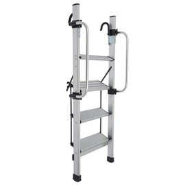 YIPONYT 4-Step Bunk Bed Ladder, 330.69 Lbs Capacity, rv bunk Ladder Foldable with Anti-Slip Mats Adjustable Handrail and Wide Pedals-Suitable for Home, Dormitories, Caravans(4.7ft)