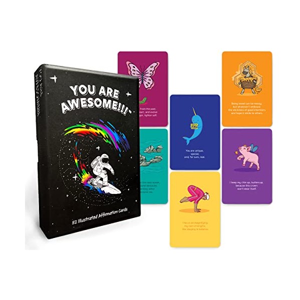 You Are Awesome!!! Positive Affirmation Cards 52 Fun confidence building