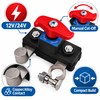 12V/24V Manual Battery Disconnect Switch, Heavy-Duty Battery Cut-Off Switch for