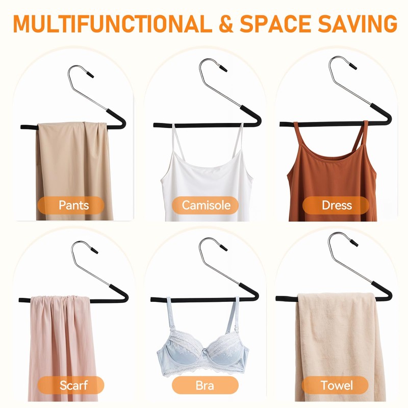 12 Pack 14.4In Pants Hangers Open Ended Heavy Duty Metal