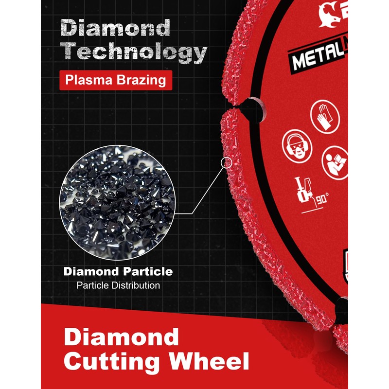 EZARC Diamond Cutting Wheel 125mm x 22.23mm for Metal, 5000+