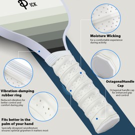 Achiou Pickleball Paddles Set of 2 - High-Performance Fiberglass Surface, Lightweight Rackets with Bag, Sports Facility for Men and Women, Includes 2 Outdoor and 2 Indoor Pickleball Ball