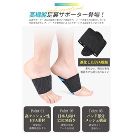 (Supervised by an active orthopedic physician, introduced to the Chiropractic Clinic), Arch Support, Shock Absorption EVA Resin Material, Flat Left, Correction, Elastic, Thin, Arch Supporter for Foots