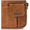 MultiSac Womens North South Mini Zip Around Crossbody Bag, Camel,