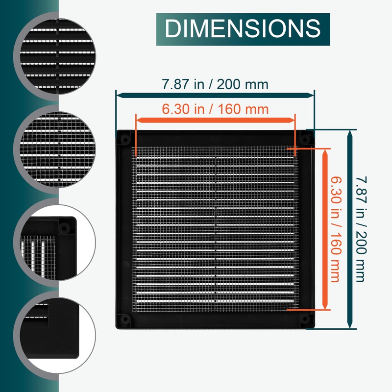 Ecopro Vent / 6'' x 6'' Inch Opening Measurement /