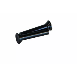 All American Billet Door Lock Knobs (pr.) - Stepped - Black Anodized