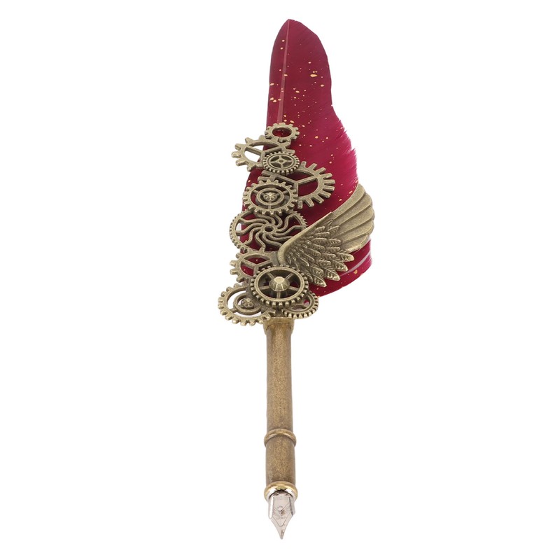 Quill Pen and Ink Set Retro Punk Gear Style Smoothly