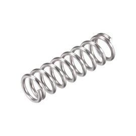 sourcing map Compression Spring,304 Stainless Steel,12mm OD,1.6mm Wire Size,22mm Compressed Length,40mm Free Length,63.2N Load Capacity,Silver Tone,10pcs