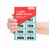 evelay Cloakroom Tombola Draw Tickets Numbered Green 1-1000