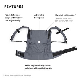Stokke Limas Carrier Flex, Grey Melange - Full-Buckle Baby Carrier - Ergonomic with Adjustable Features - Three Carrying Options - Safe for Babies from 1 Month/8.8 lbs to 44.1 lbs