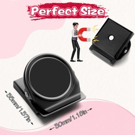 Grtard 20 Pack Magnetic Clips, Strong Refrigerator Magnets,Heavy Duty Refrigerator Magnets, Magnet Clips for Fridge Perfect for Note List, Photo Displays, Home, School, Office Uses(Black)