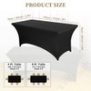 AMFUN 2 Pack 6FT Kitchen Spandex Table Cloth, Stretch Rectangular