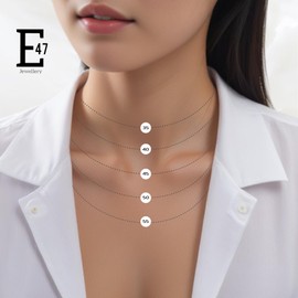 E47 jewellery Women's 925 Silver Necklace - Filigree Silver Chain Women's Cord Chain - 1.4 mm Thick Chain - 45 cm, 50 cm, 55 cm Long - Timeless Gifts for Women, Sterling Silver