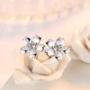 Zhang Trading White Gold Plated Peach Blossom Small Stud Earring