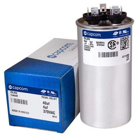 Lennox PartsPlus - 40 + 4 uF MFD x 370 VAC Genteq Replacement Dual Capacitor Round # C3404R / 25L252