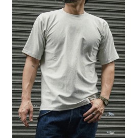 BRONSON MFG. Size XL 10.6 oz Reverse Weave 100% Cotton T-Shirt - Gray