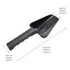 2 Pack Drainage Plastic Utility Ice Scoop 10 ounces Black,