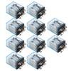 10Pcs Coil Power Relay Small Intermediate Electromagnetic 8 Pin 2