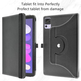 MAMA MOUTH Rotation Case for DOOGEE T20 Mini,360 Degree Rotating With Cute Pattern Sleeve Cover for DOOGEE T20 Mini/Alldocube iPlay 60 Mini Turbo/iPlay 60 Mini Pro 8.4 Inch Tablet,Black