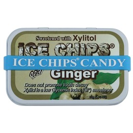 ICE CHIPS Xylitol Candy Tins (Ginger, 3 Pack) - Includes BAND as shown