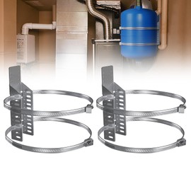 JUGGHOME Expansion Tank Brackets, Thermal Expansion Tank Wall Mounting Bracket with 2 Hot Water Heater Support Stainless Steel Strap for 1-5 Gallon Tank, 5lb Propane Tank Holder for RV -2 Set