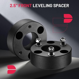 BDFHYK 2.5" Front and 1.5" Rear Leveling Lift Kits Compatible with Dodge Ram 1500 2009-2020, V6 3.6L 3.0L, Aluminum Billet Strut Spacers Leveling Kit